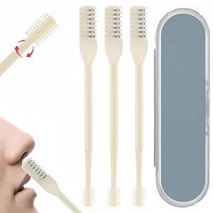 Тример NAVESO Nose Hair 2-in-1 Double Sided Ear Picker No Power Кремово-жовтий - Фото 1
