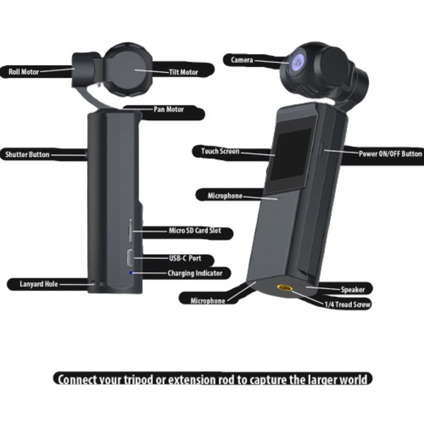 Видеокамера-стабилизатор REAL4K стедикам сенсорная портативная с 3-х осевым гироскопом и приложением для iOS Android XPRO BALANCE COSMO, фото №27 Видеокамера-стабилизатор REAL4K стедикам сенсорная портативная с 3-х осевым гироскопом и приложением для iOS Android XPRO BALANCE COSMO, фото №27