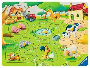 Деревянный пазл Ravensburger my first wooden puzzles 03683 Small Farm 9 деталей цена на synthetic.ua - Фото 1 Деревянный пазл Ravensburger my first wooden puzzles 03683 Small Farm 9 деталей synthetic.ua - Фото 1