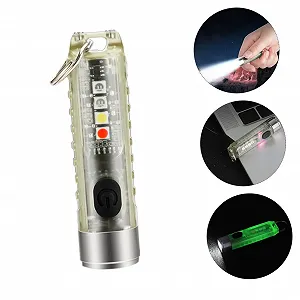 Міні Ліхтарик GALPADA USB Акумуляторний для Ключів LED для Кемпінгу на Відкритому Повітрі Надзвичайних Ситуацій Іграшка synthetic.ua - Фото 1