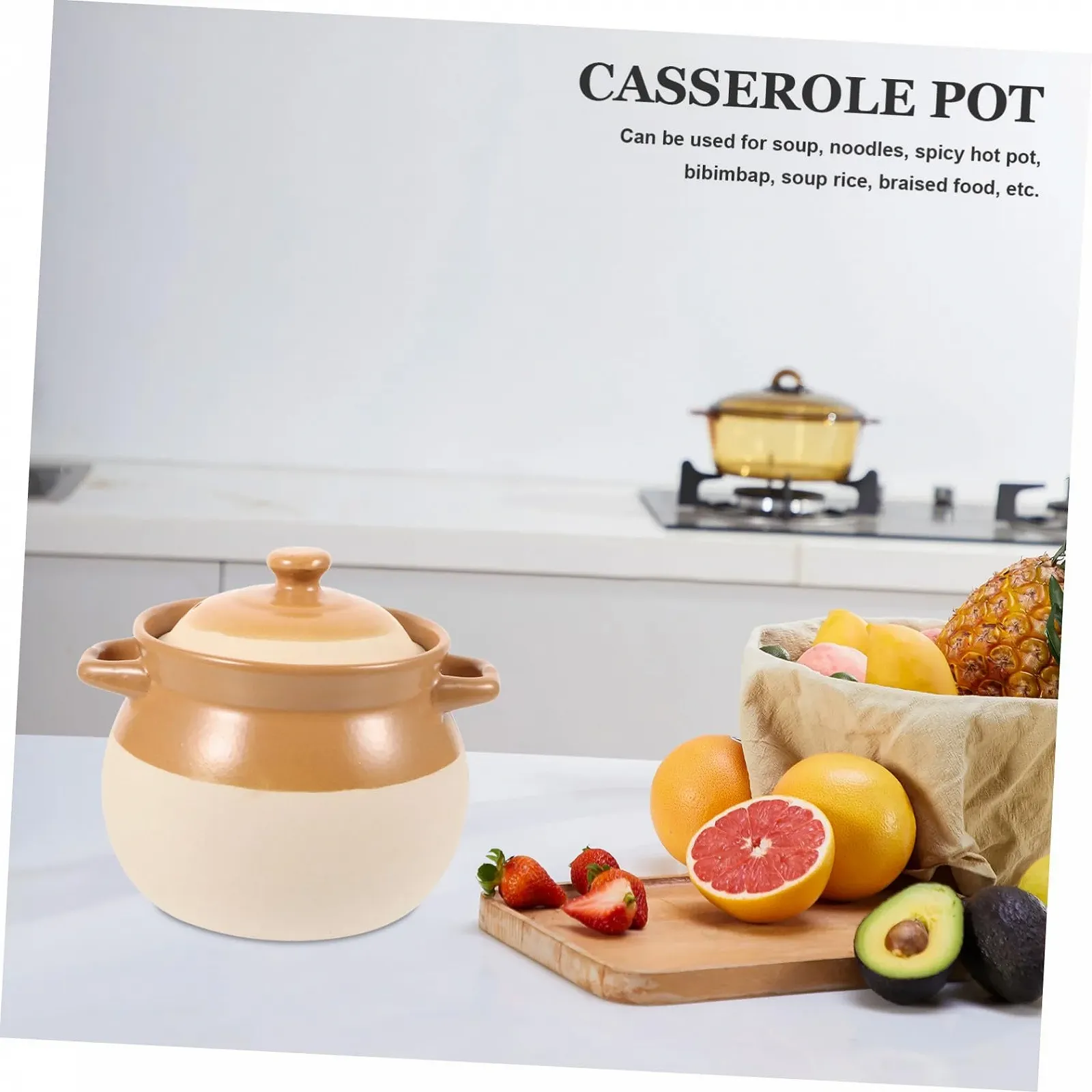 Кастрюля Toyvian Vintage керамическая термостойкая для тушения и рагу, фото №9