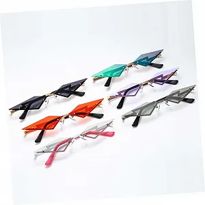 Набор солнцезащитных очков (3 шт.) PACKOVE Без оправы Круглый Черный, Серый synthetic.ua - Фото 1