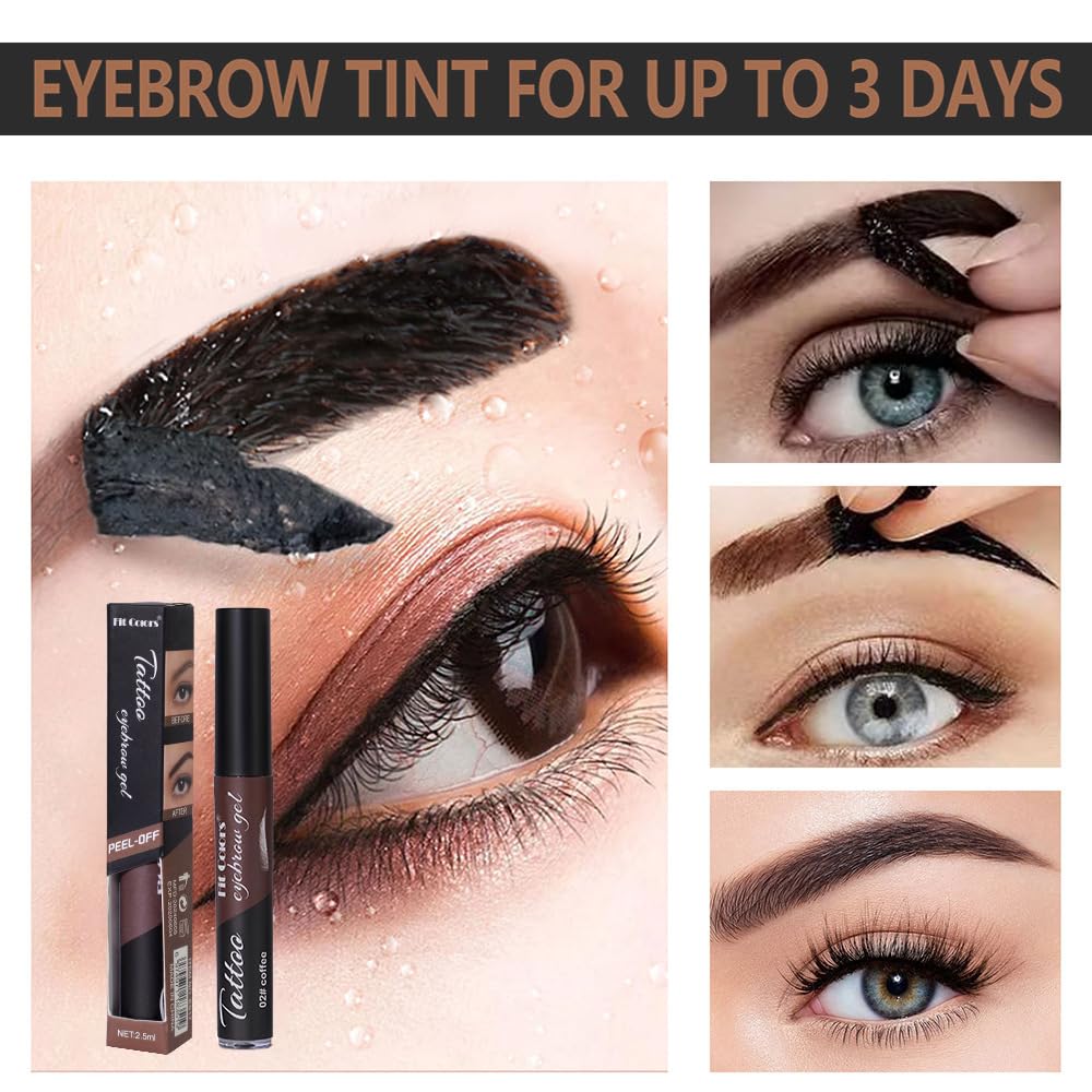 Гель для бровей Peel Off Waterproof Semi-Permanent Brow Tint, фото №5