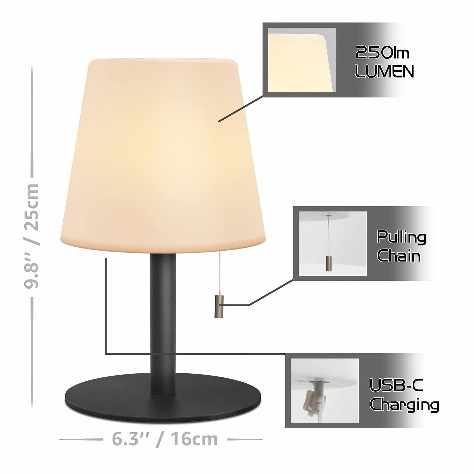 Светодиодная настольная лампа на аккумуляторе Malux Беспроводная Теплый белый Диммер 8 цветов Смена цветов IP44, фото №6