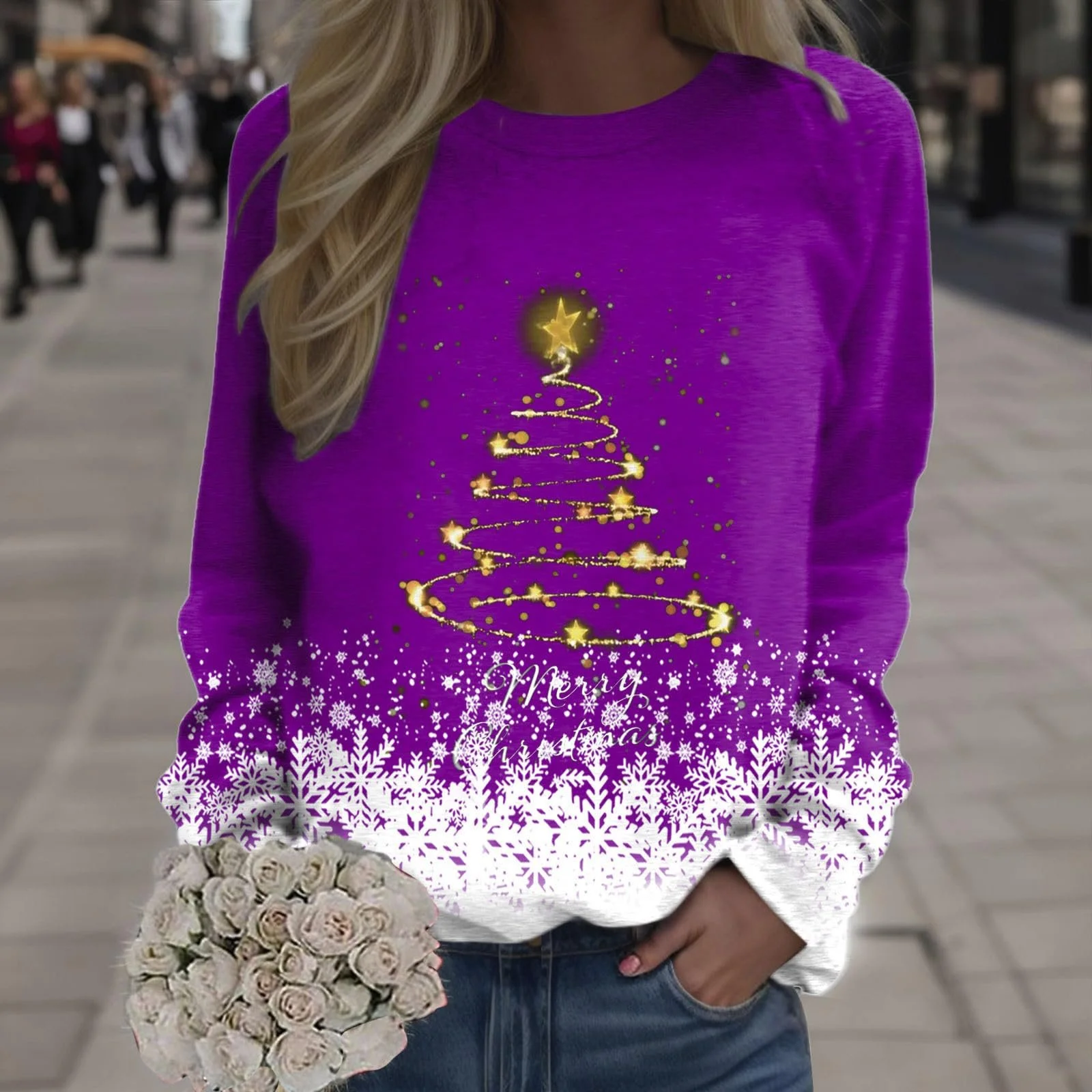 Різдвяний Светр PMUAFG Різдвяний Принт, фото №2