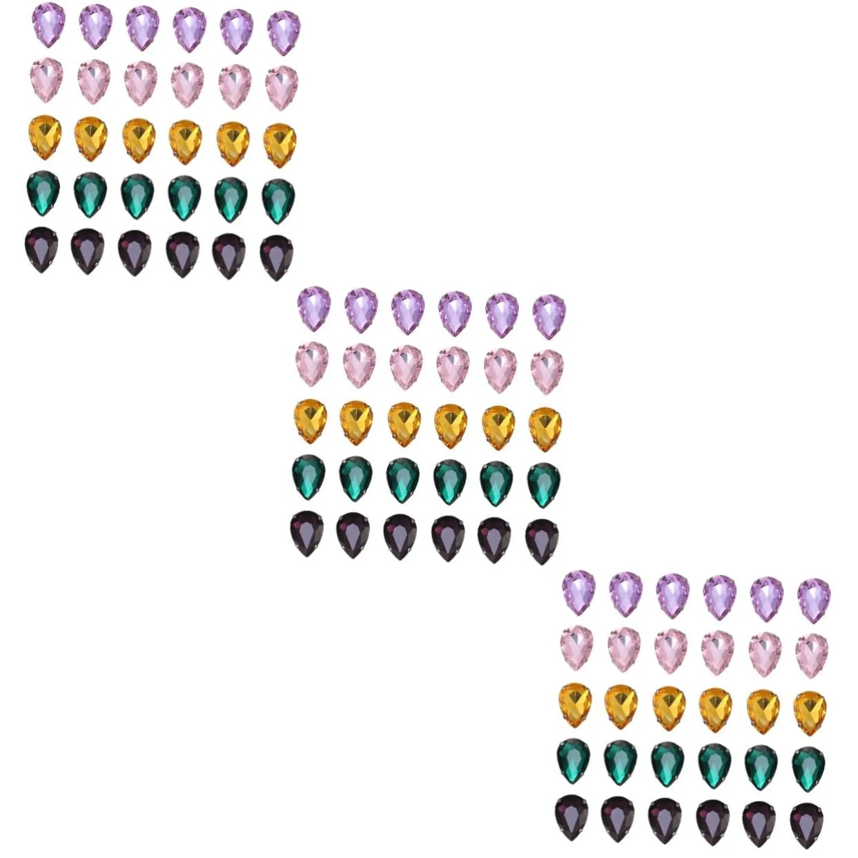 Пришивні стрази Крапля Води Форма Краплі для Одягу Кришталеві скляні з кігтиками 150 шт, фото №1