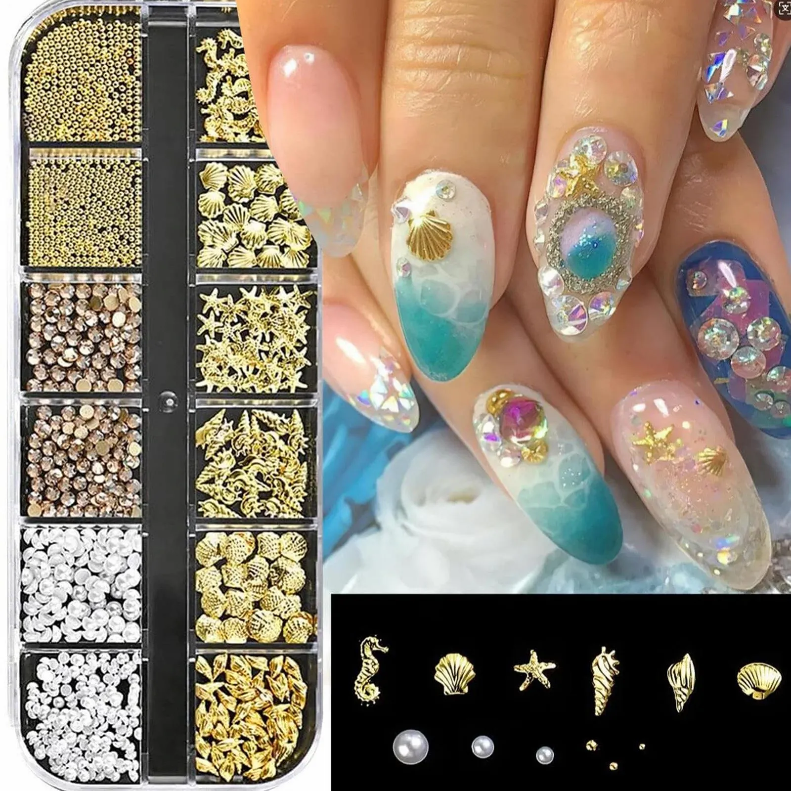 Набор для декора ногтей со стразами в коробке, фото №8 Набор для декора ногтей со стразами в коробке, фото №8