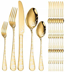 Набір столових приборів XIAOYU на 40 предметів для 8 осіб, з нержавіючої сталі - Фото 1