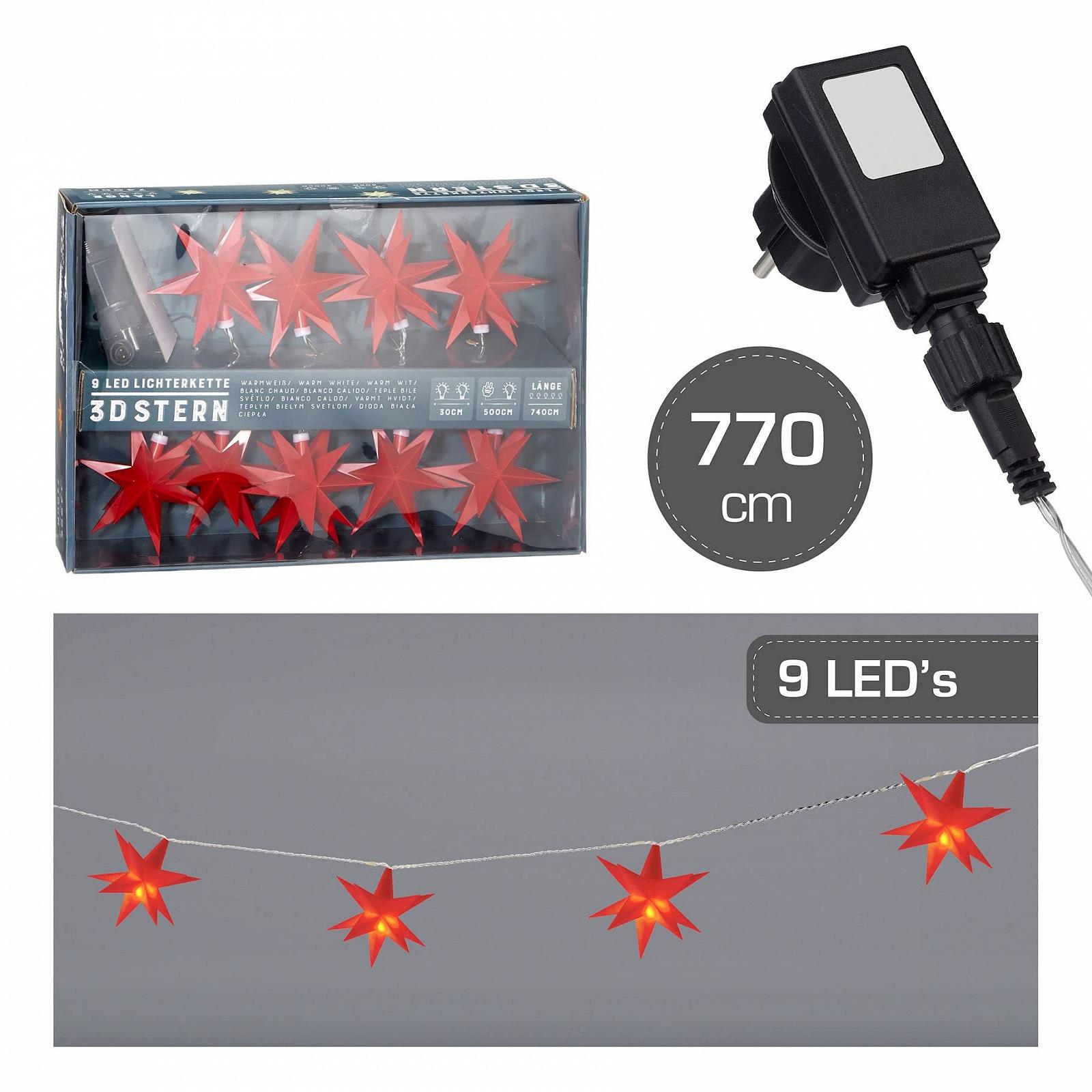 Гирлянда Spetebo Звезда 240 см 9 LED Красный, фото №2