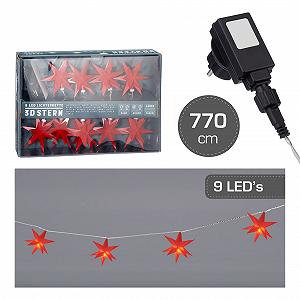Гирлянда Spetebo Звезда 240 см 9 LED Красный synthetic.ua - Фото 1