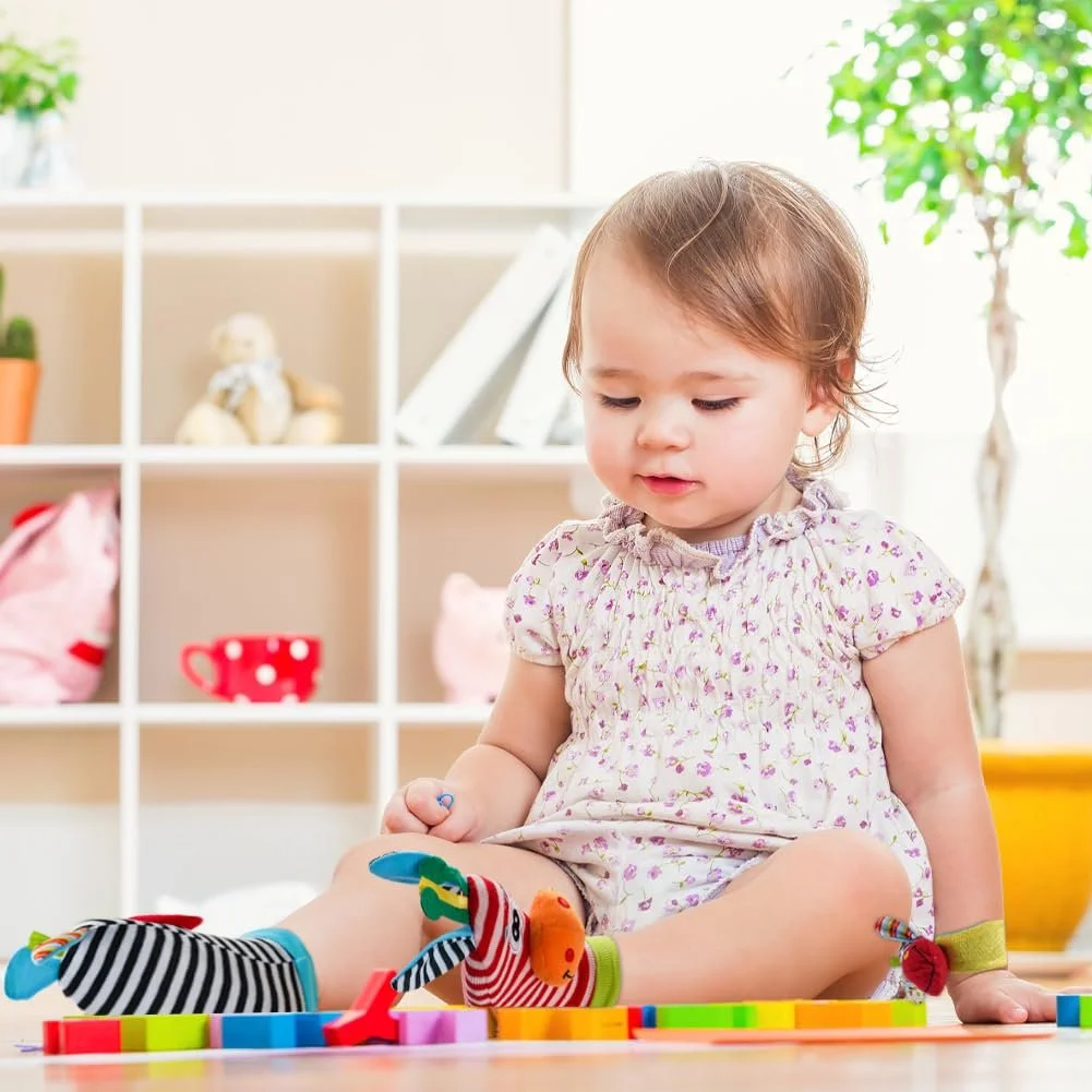 Носки Vicloon 4 шт Мягкая игрушка для развития Плюшевые для детей 0-6 месяцев, фото №7