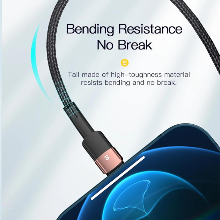 Зарядный кабель ESSAGER Fast Charge 2.4A Lightning 1 метр, фото №4