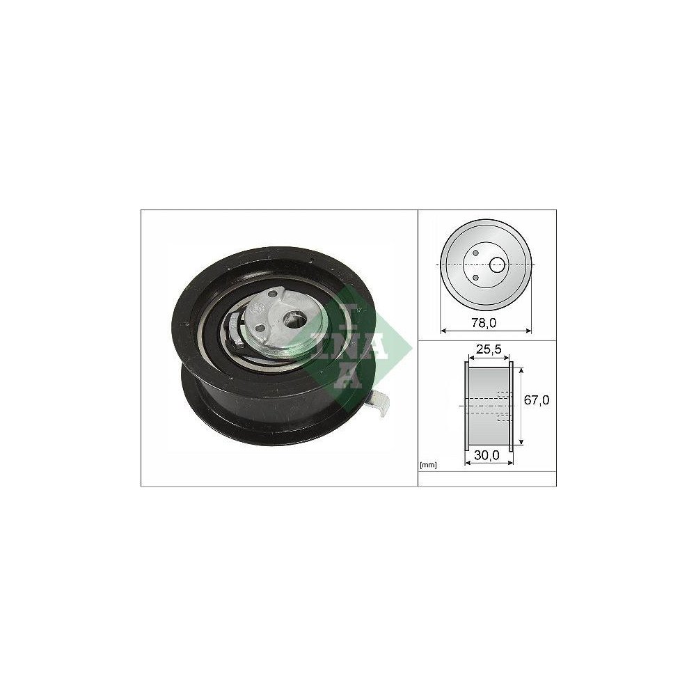 Ролик натяжителя ремня ГРМ INA 531 0251 30 для AUDI FORD SEAT SKODA VW, фото №1