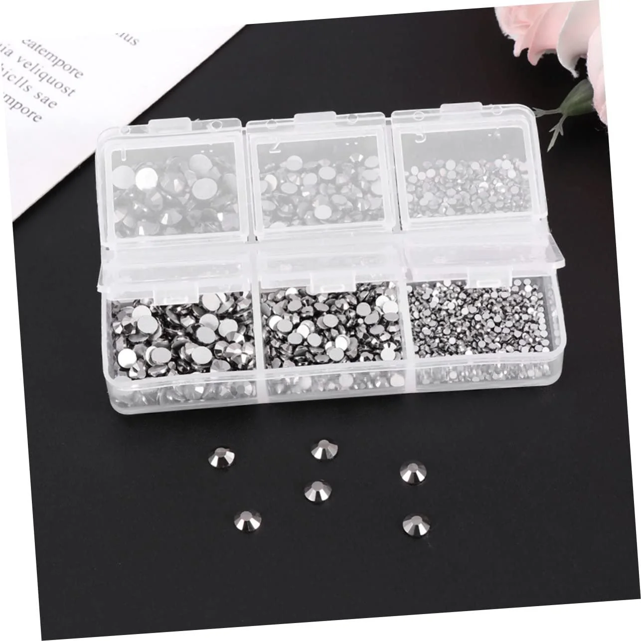 Стрази для нігтів COHEALI, 1 коробка, декоративні підвіски, 3D кристали, блискітки, діаманти, наклейки, фото №2