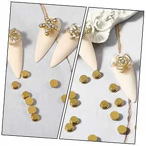 Украшение для ногтей Ось вращения для дизайна ногтей 3D Наклейка Ювелирные аксессуары Стразы для ногтей Кристаллические бусины для ногтей Золотая медь, 10 штук в упаковке synthetic.ua - Фото 1