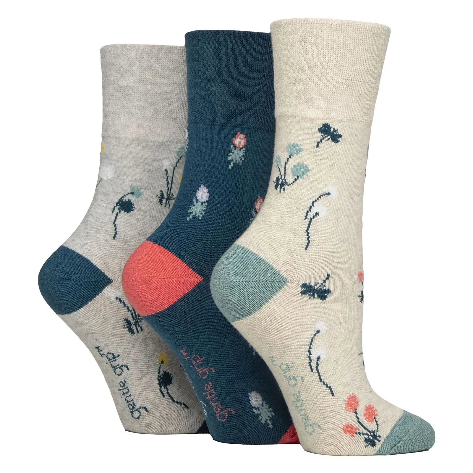 Шкарпетки Gentle Grip з візерунком, без гумки, для діабетиків, без тиску, дихаючі, м'які, 6 пар, фото №4