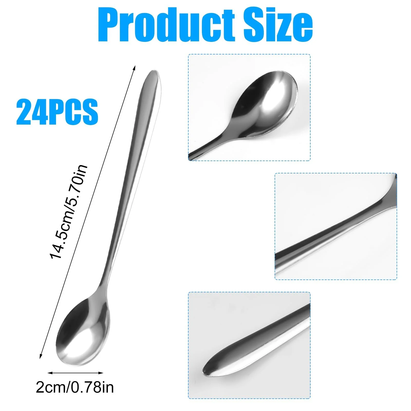 Ложки Маленькі Паковання з 24 штук, 14.5 см, фото №2 Ложки Маленькі Паковання з 24 штук, 14.5 см, фото №2