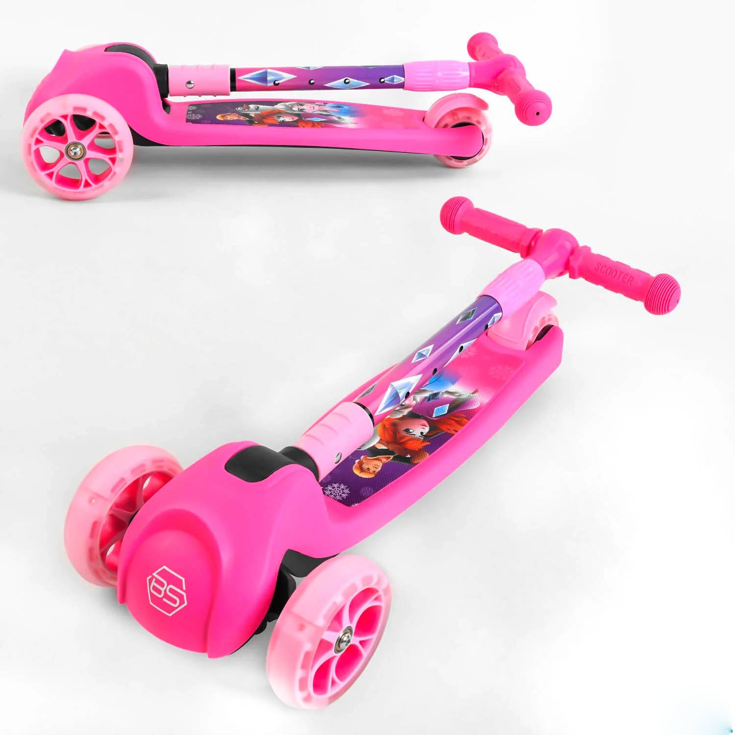 Самокат трехколесный детский Best Scooter 60 кг Pink 106835, фото №6