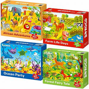 Пазл в рамке QUOKKA 4 x 60 элементов 13.8 x 9.8 дюймов - Фото 1