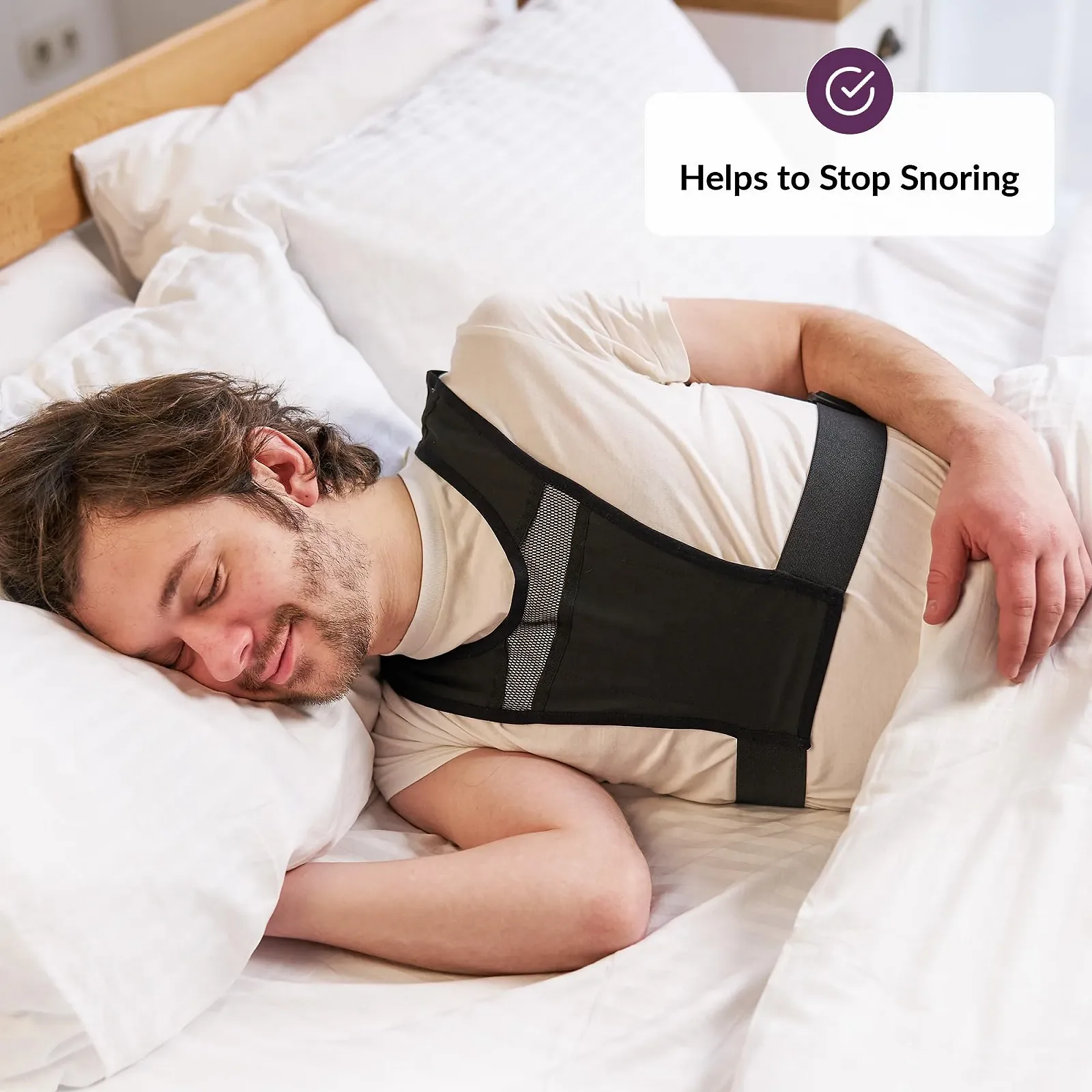 Жилет від хропіння ODOXIA | Тренажер сну проти хропіння для тих, хто спить на боку, фото №2