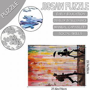 Пазл Tucocoo Graffiti Rainbow Banksy Street Style 1000 деталей 50 x 70 см мультиколор synthetic.ua - Фото 1