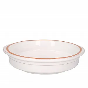 Форма для запікання MamboCat Cazuela Ille 20.5 см L 600 мл кругла керамічна з ручкою біла глазурована - Фото 1