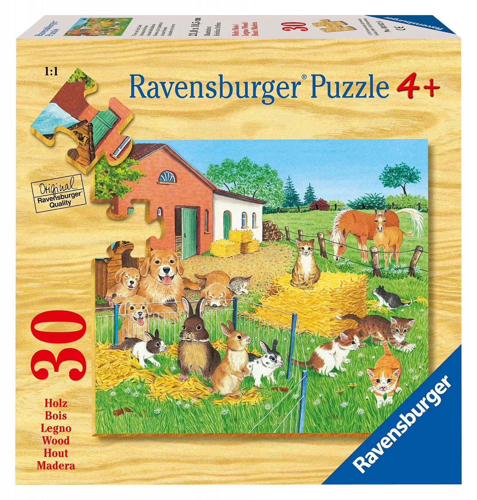 Деревянный пазл Ravensburger Country Animals 03912 30 деталей, фото №1 Деревянный пазл Ravensburger Country Animals 03912 30 деталей, фото №1