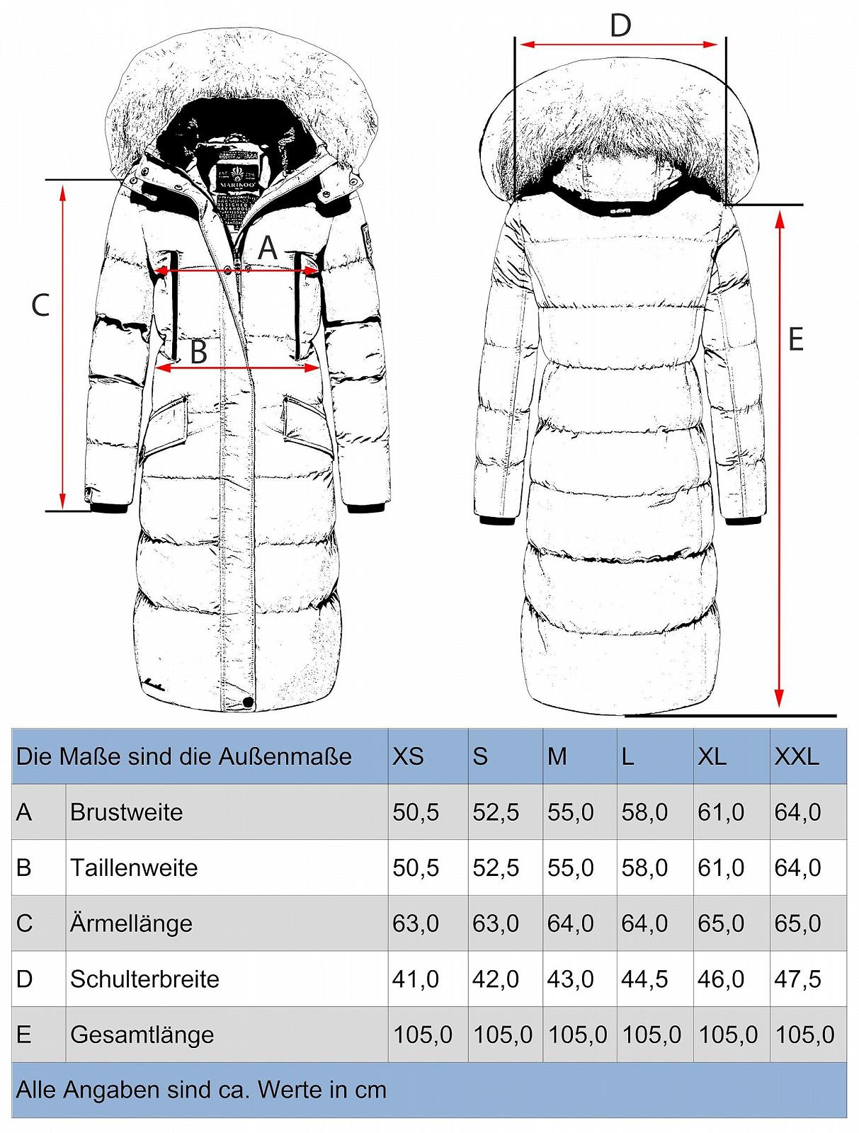Жіноче зимове пальто Marikoo Snow Star, стьобане, довге, з капюшоном та знімним штучним хутром, фото №9 Жіноче зимове пальто Marikoo Snow Star, стьобане, довге, з капюшоном та знімним штучним хутром, фото №9