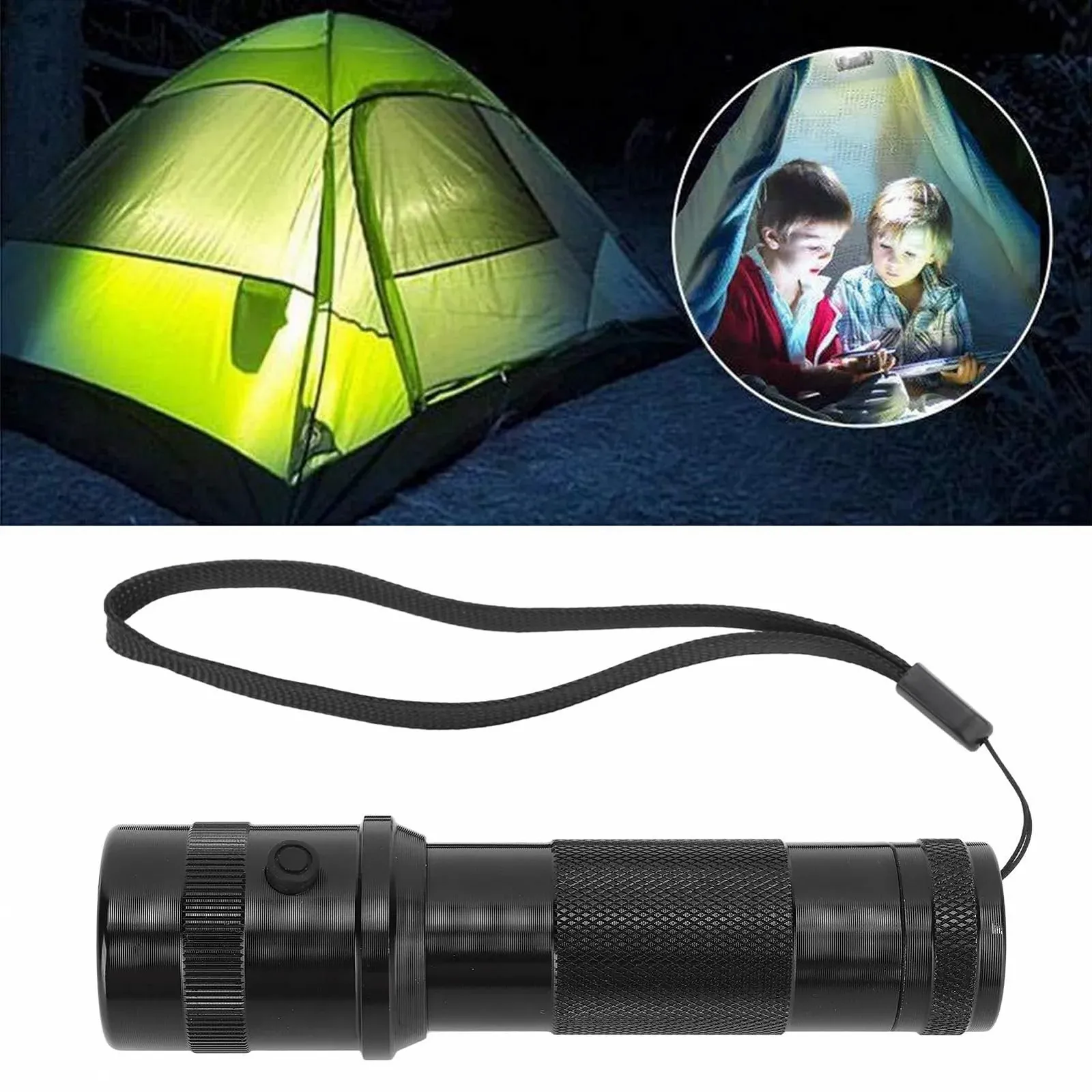 Багатобарвний світлодіодний ліхтар IPX4 10 кольорів світла RVB з алюмінієвого сплаву для надзвичайних ситуацій, фото №4