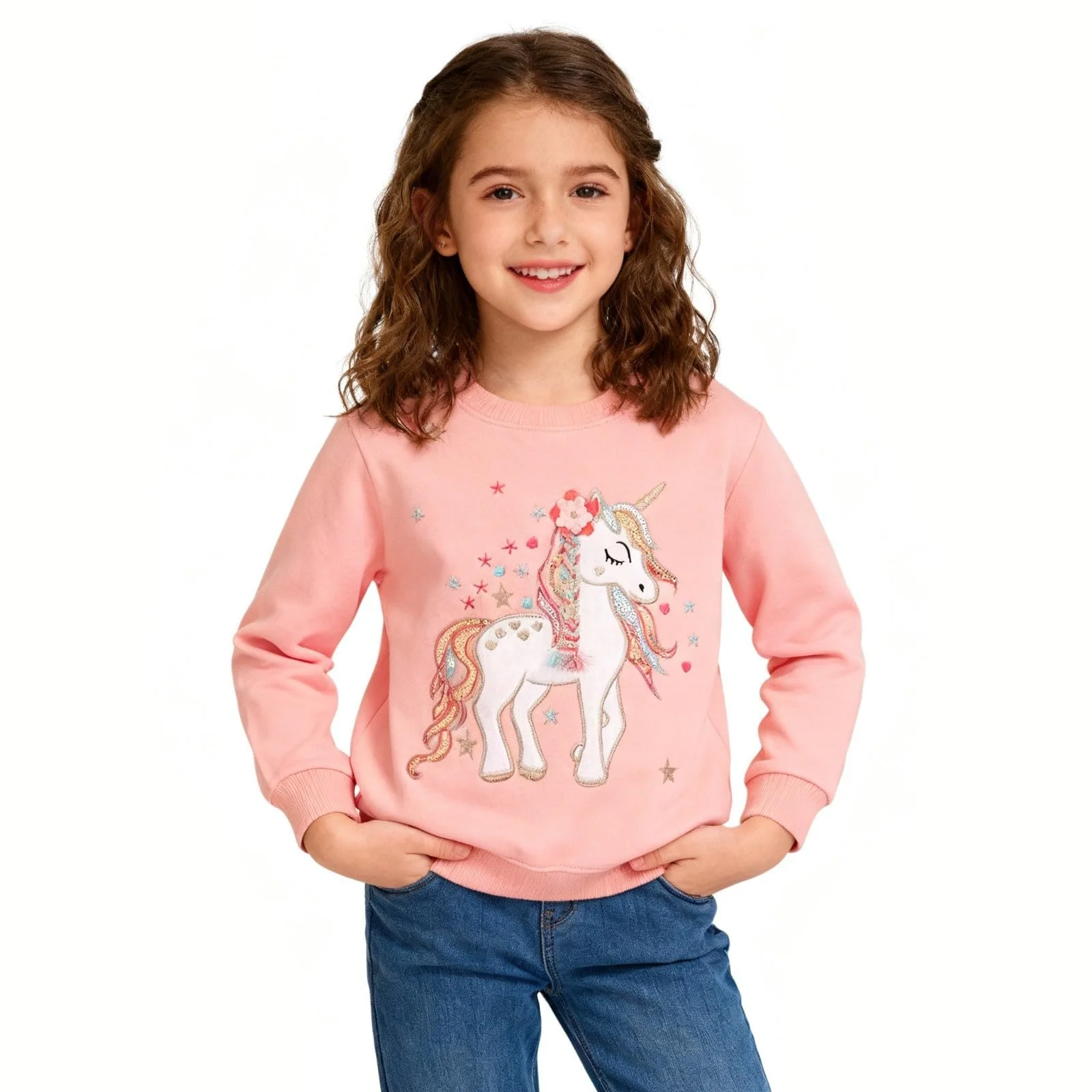 Детский свитшот Generisch, розовый, фото №1