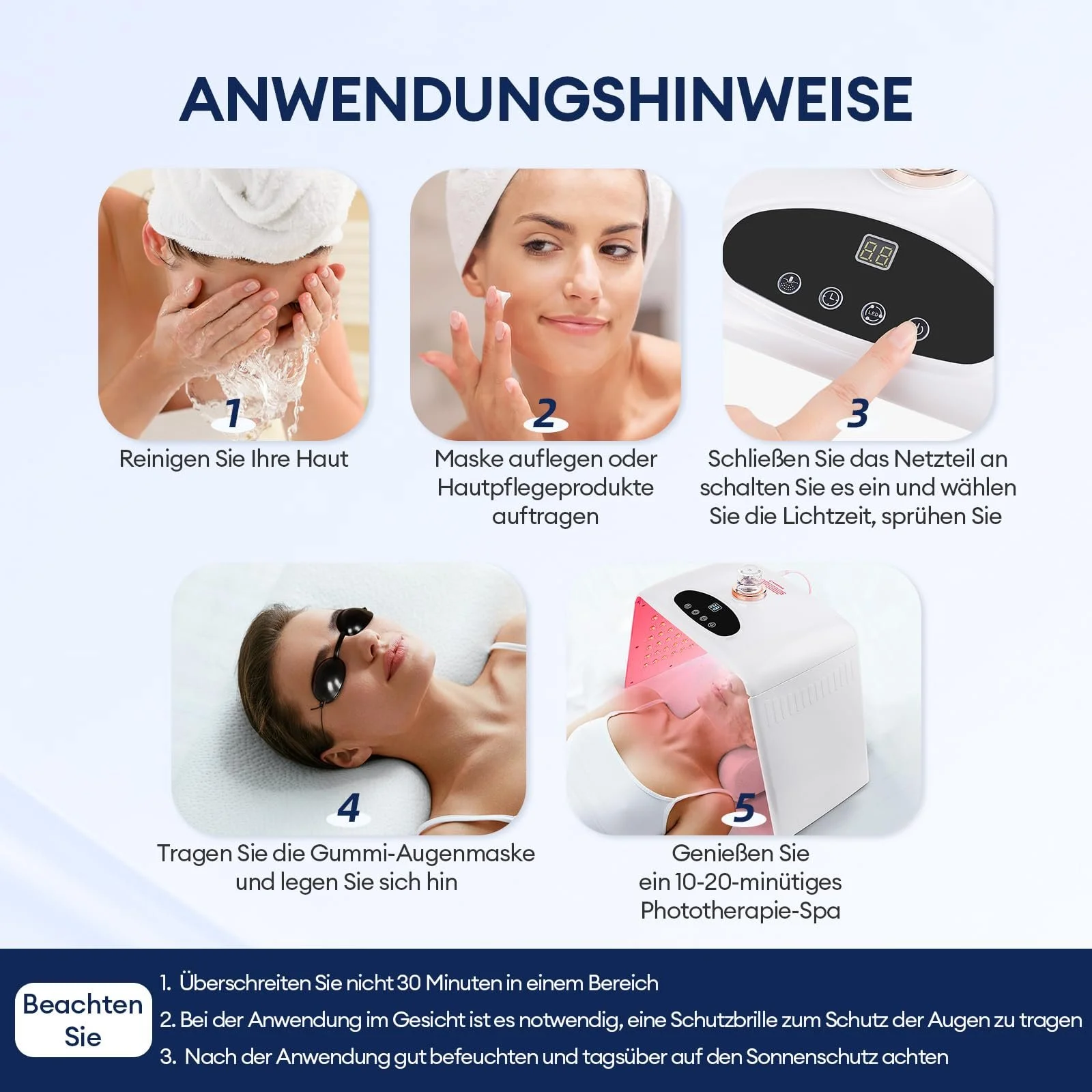 LED Маска для лица LIARTY Светотерапия, 7 цветов PDT LED Маска, Фототерапия для омоложения кожи, фото №7