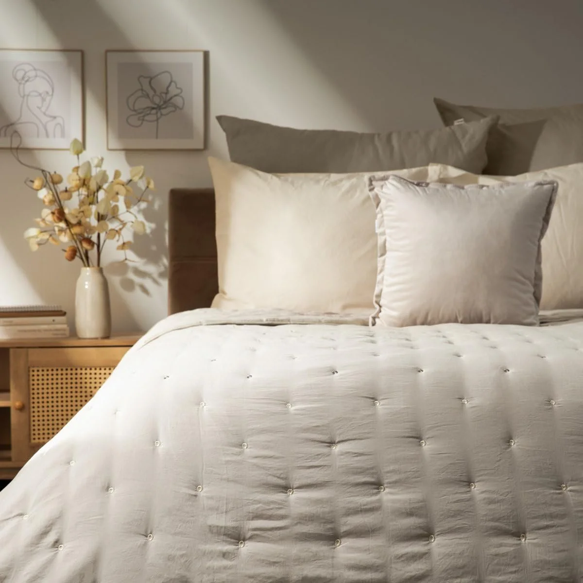 Покривало стьобане HOMLA QUILLY Бежевий 200 x 220 см, фото №2