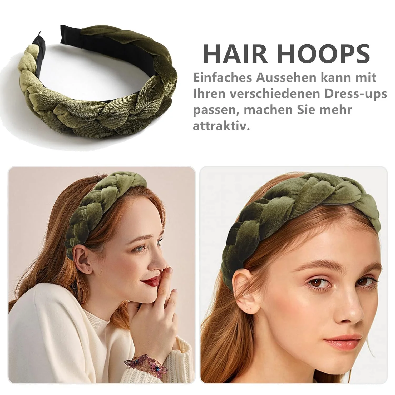 Обруч Бархатный Плетеный, фото №7