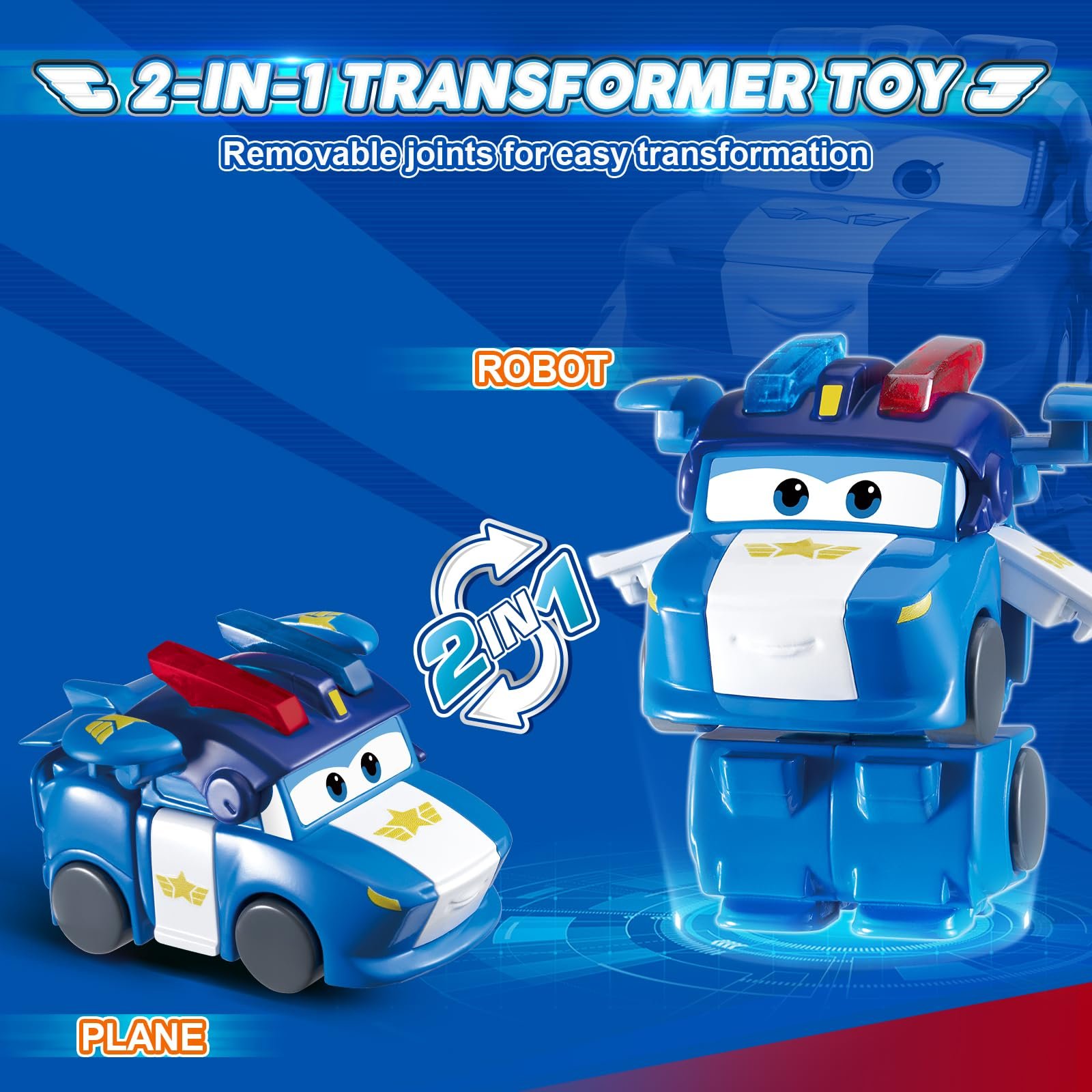 Фигурка-трансформер Super Wings Lucie, 5 см, синяя, фото №2