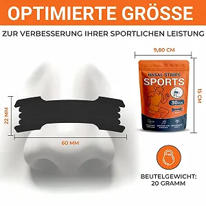 Полоски для носа спортивные Упаковка из 30 штук Черный synthetic.ua - Фото 1
