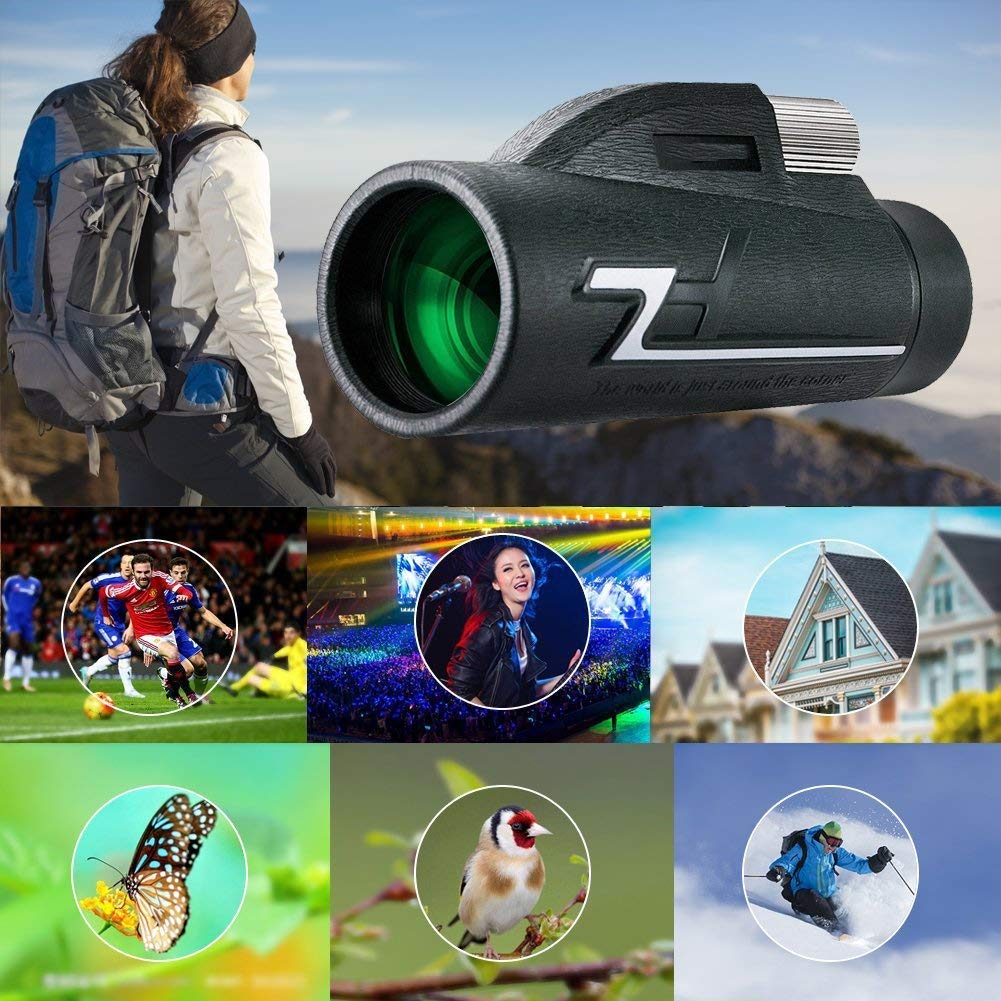 HD Durable Powerful 16x50 Монокуляр Телескоп Bak4 Prism Водонепроникний Проти туману Монокулярний приціл штатив тримач для телефону ідеально для птахів, фото №5