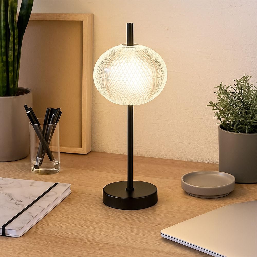 Настольная лампа GLOBO LED 40 см Black, фото №4