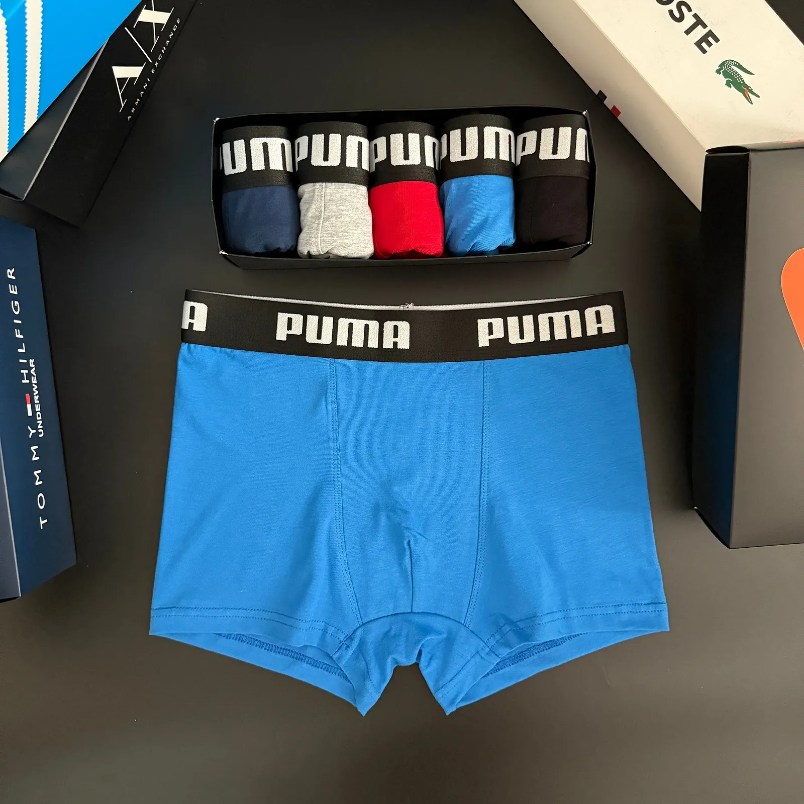 Мужские боксерские трусы комплект PUMA разноцветные, фото №9