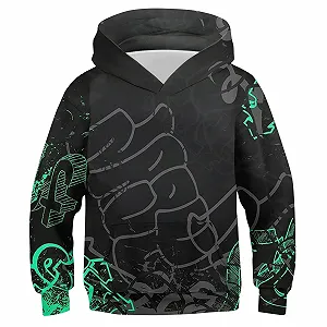 Худи Generisch 2026 Cool Colorful Graphic Print для мальчиков, удобный пуловер, повседневная одежда для детей и подростков - Фото 1