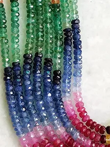 Намистини з натурального дорогоцінного каміння, рондель, гладкі, 3-4 мм, нитка довжиною 38 см, для намиста та браслета synthetic.ua - Фото 1