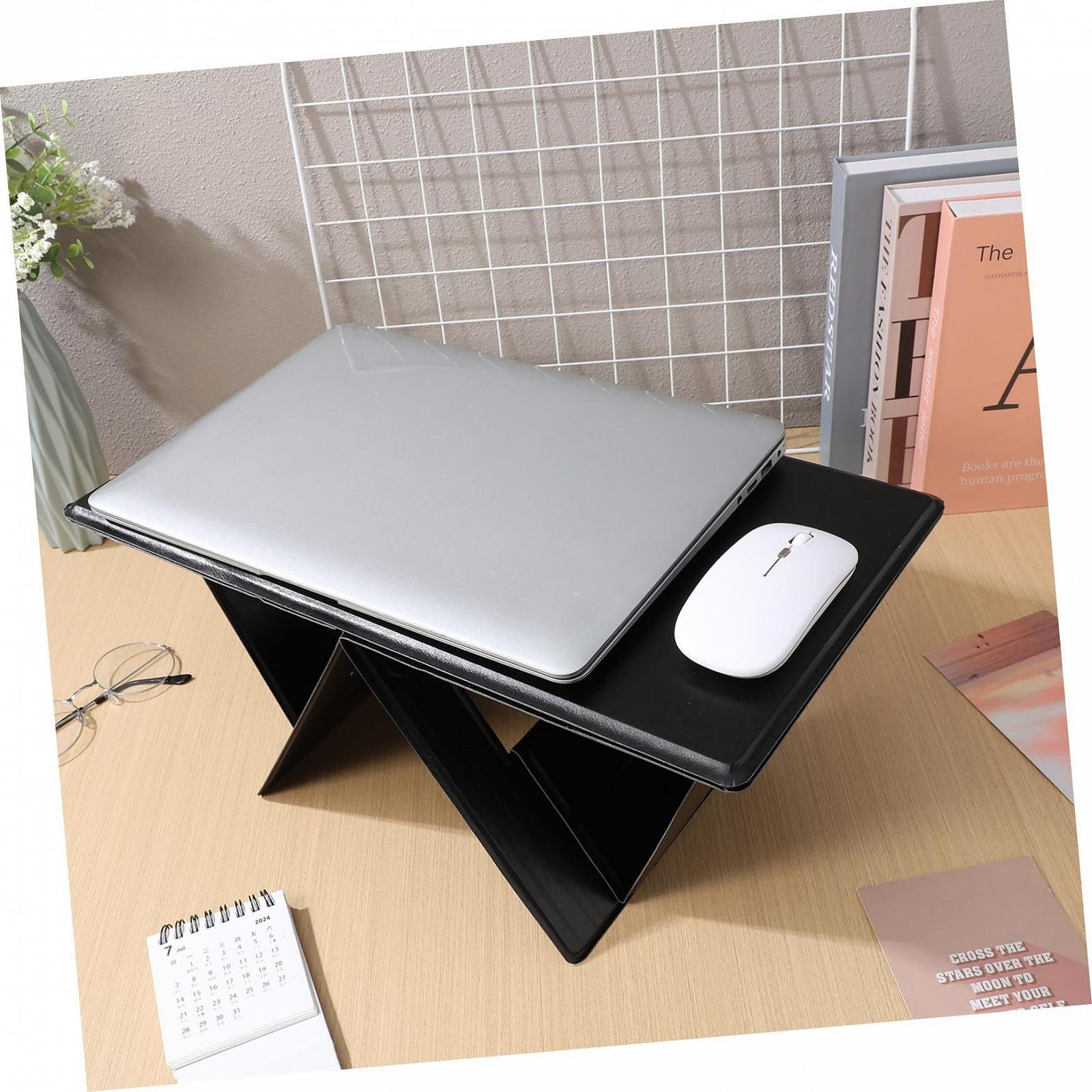 Складной столик для ноутбука Gadpiparty из прочного материала высокой плотности, регулируемый портативный столик для автомобиля, дивана, кровати, удобный для переноски, многофункциональный складной стол-подставка, фото №6