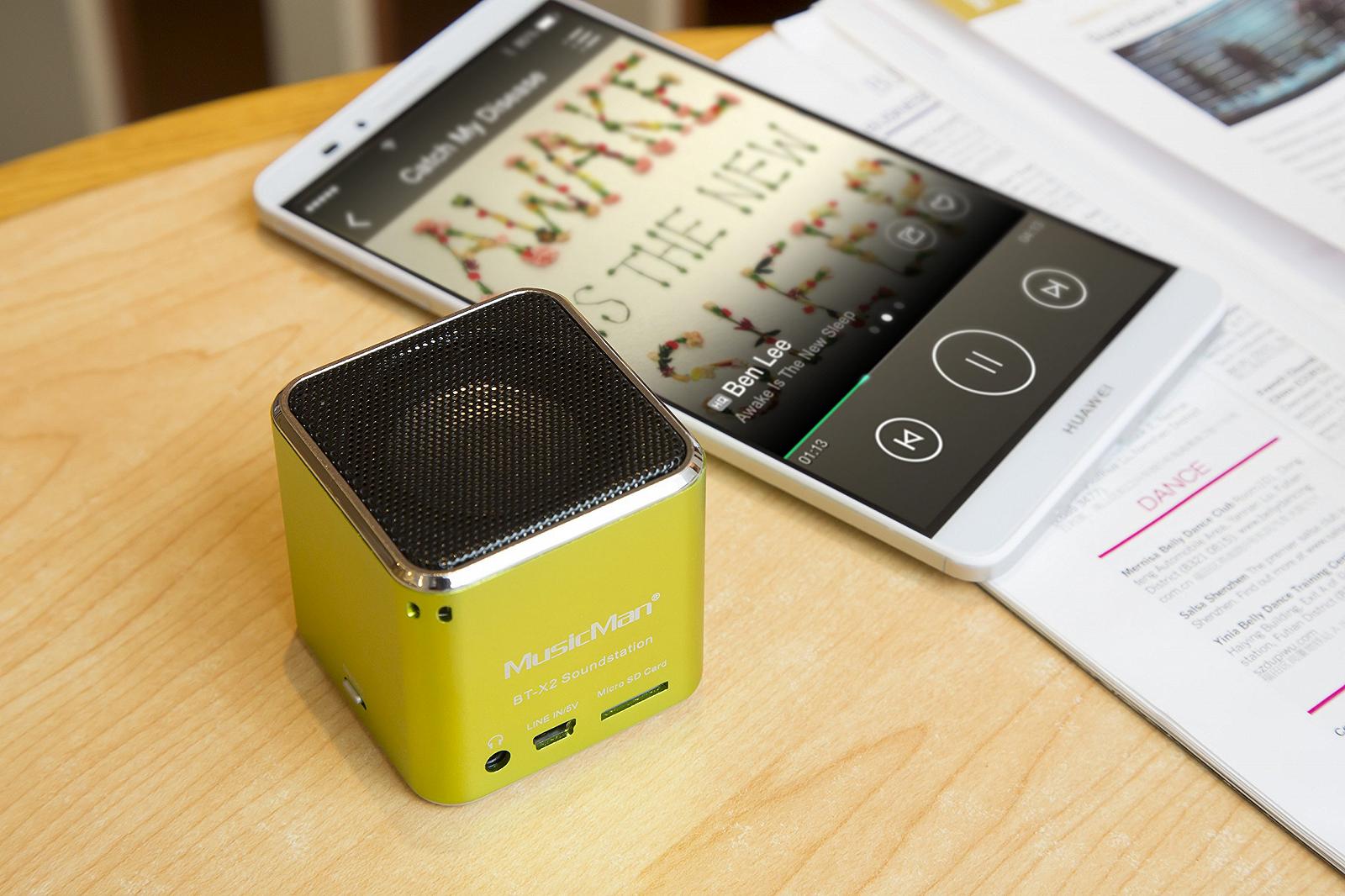 Колонка MusicMan BT-X2 TXX3811 Мини Беспроводная Аудиосистема Зеленая, фото №6