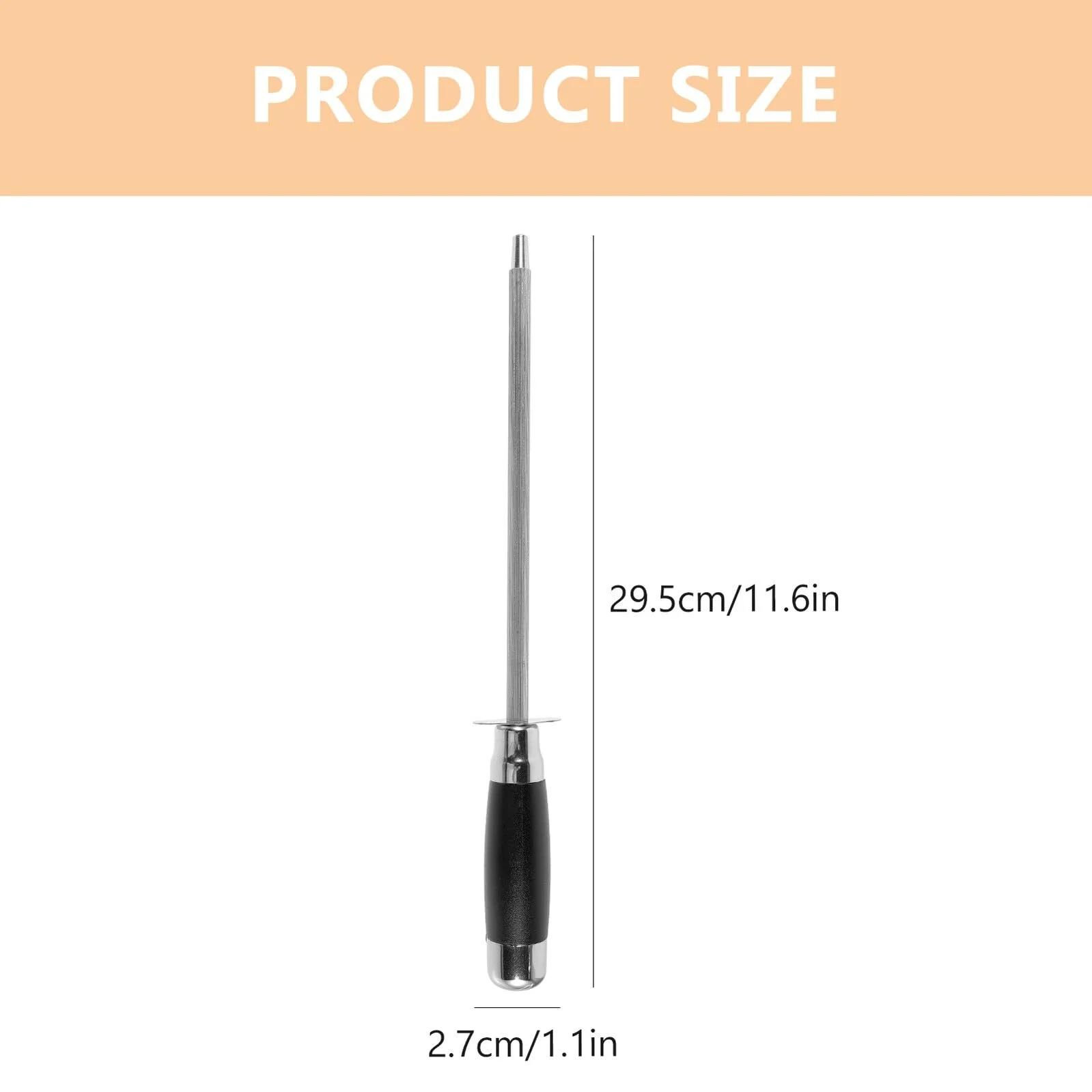 Мусат VALICLUD із нержавіючої сталі Ударостійкий з великою поверхнею заточування, фото №3