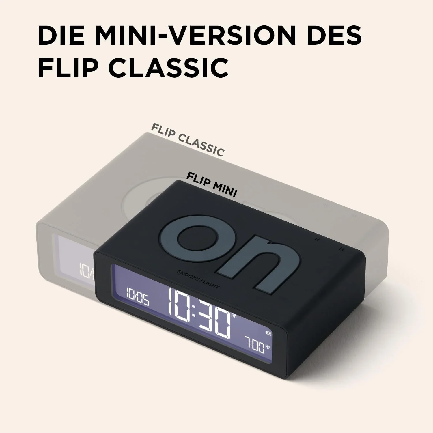 Цифровий будильник Lexon Flip Mini Travel, світлодіодний, з функцією вкл./викл., регульованою яскравістю, фото №7