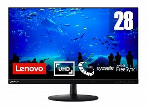 Монитор Lenovo L28u-30 71.12 см (28 дюймов, 3840 x 2160, UHD, 60 Гц, WideView, Anti-Glare) Черный - Фото 1