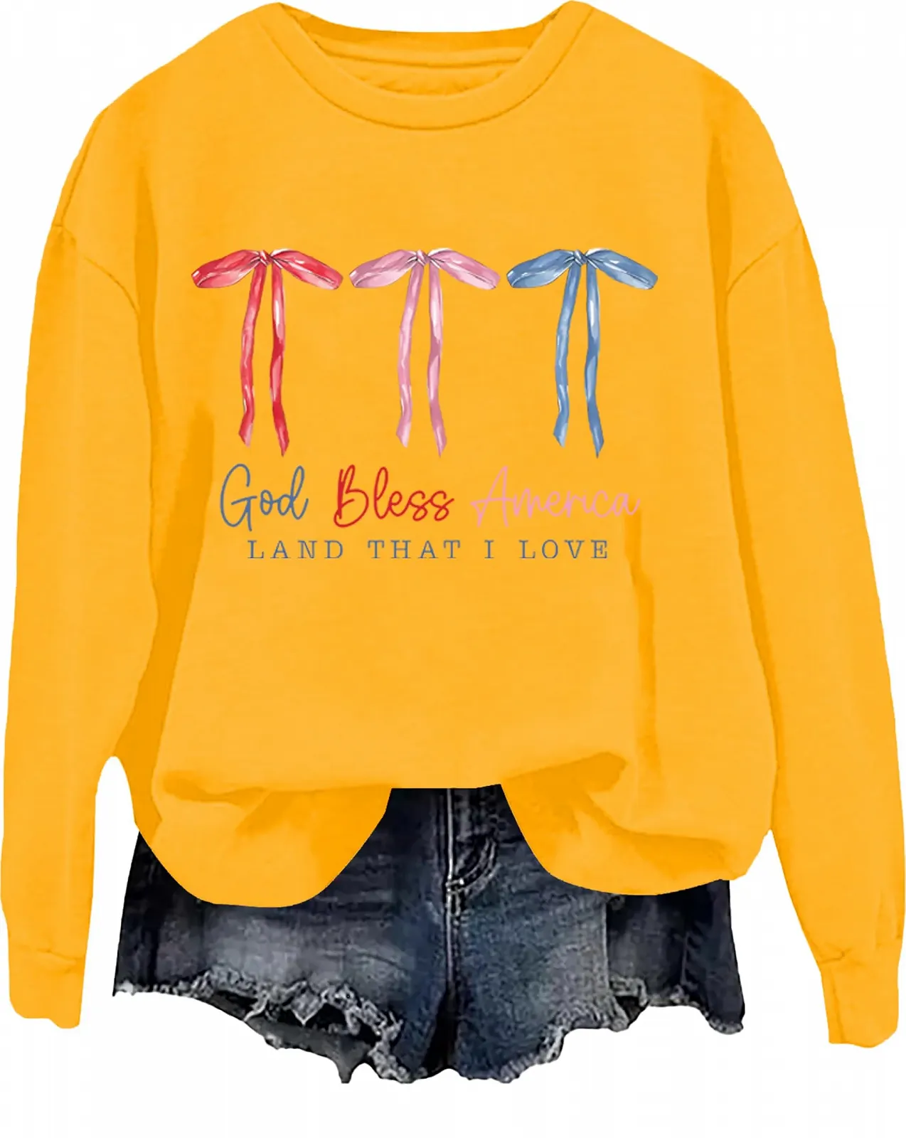 Жіноча толстовка God Bless America з милим кокетливим бантом, фото №1