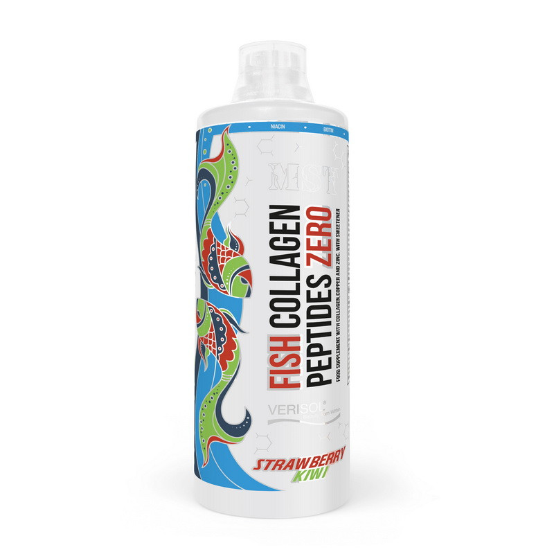 Fish Collagen Peptides Zero 1L strawberry kiwi, фото №1