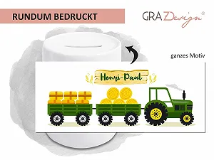 Дитяча скарбничка GRAZDesign Трактор Керамічна synthetic.ua - Фото 1