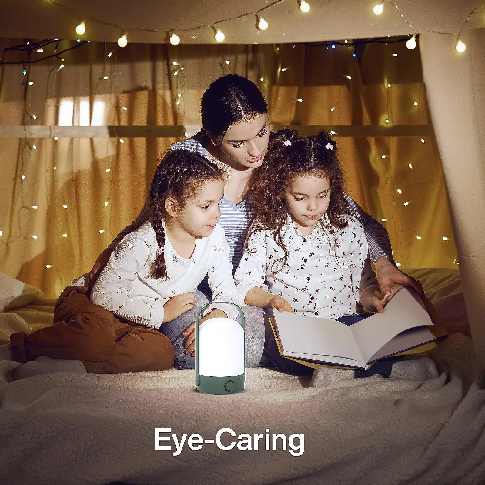 Настільна лампа-ліхтар KLEAH Portable Wireless Lantern Акумуляторна LED Зелена, фото №7