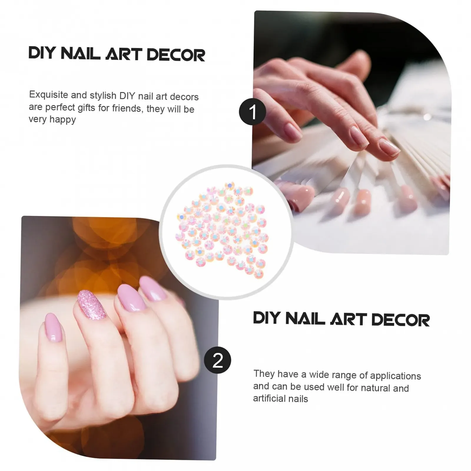 Стрази для нігтів кришталеві рожеві, фото №7 Стрази для нігтів кришталеві рожеві, фото №7